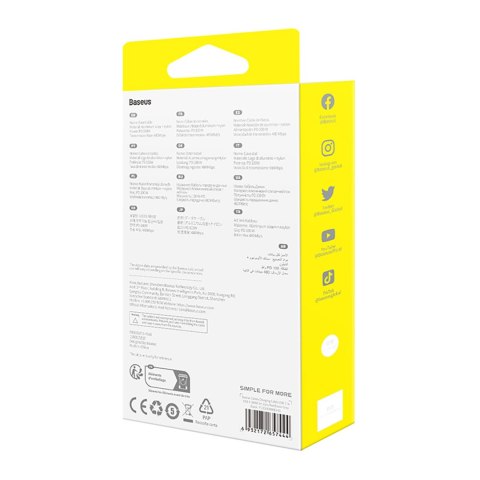 2x Kabel przewód Cafule USB-C - USB-C 100W 1m - czerwono-czarny i czarno-szary BASEUS