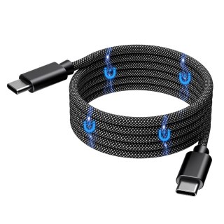 Kabel przewód USB-C 100W PD z organizerem magnetycznym 1.2m - czarny CHOETECH