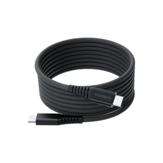 Kabel przewód USB-C-USB-C z organizererm magnetycznym PD 3.1 240W 1.8m - czarny CHOETECH