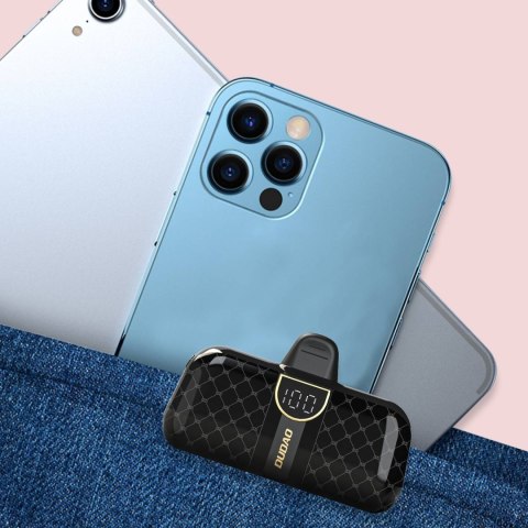 Mini powerbank 5000mAh do telefonu 2x USB-C - czarny DUDAO