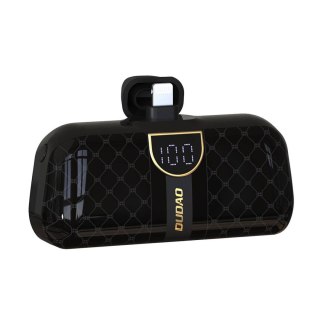 Mini powerbank 5000mAh do telefonu iPhone Lightning i USB-C - czarny DUDAO