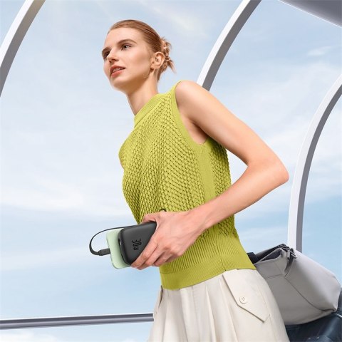 Power bank 10000mAh QPow 2 30W z wbudowanymi kablami USB-C - czarny BASEUS