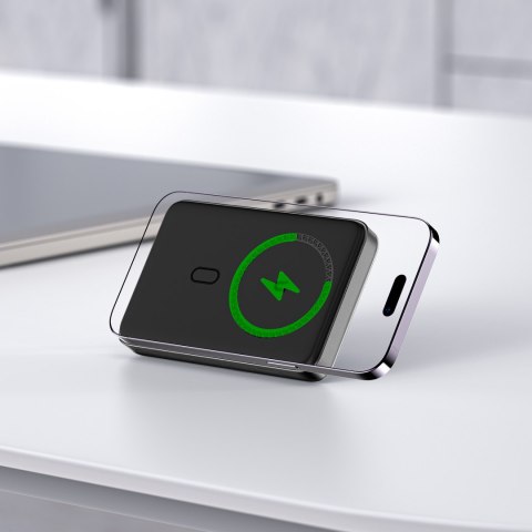 Powerbank 10000mAh indukcyjny magnetyczny z opcją podstawki PD 20W + kabel - czarny ACEFAST