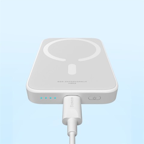 Powerbank 6000mAh Magnetic Mini Air 20W z kablem USB-C - biały BASEUS
