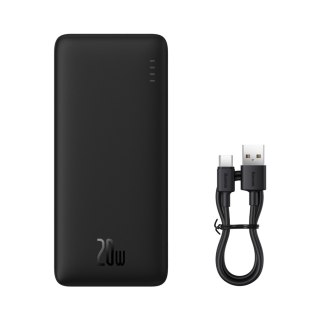Powerbank Airpow 20W 10000mAh z kablem USB-A - USB-C 30cm - czarny BASEUS