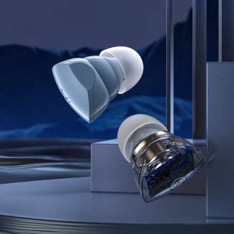 Słuchawki bezprzewodowe TWS Bluetooth 5.3 LightAura VocalSound - niebieskie CHOETECH