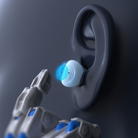 Słuchawki bezprzewodowe TWS Bluetooth 5.3 LightAura VocalSound - niebieskie CHOETECH