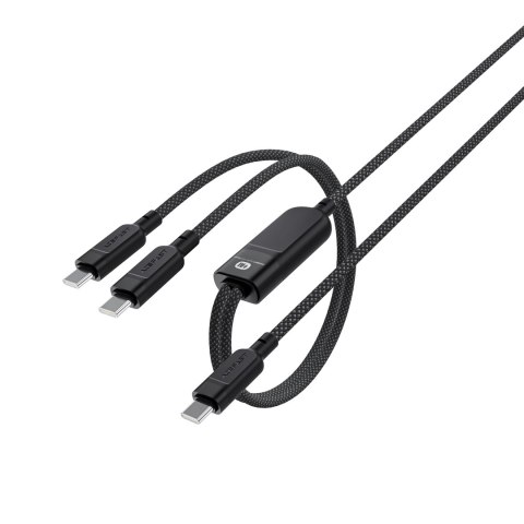 2w1 Kabel przewód podwójny USB-C - 2x USB-C 100W 480Mb/s - czarny ACEFAST