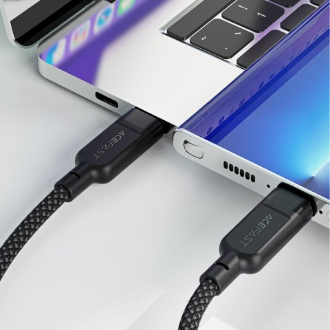 2w1 Kabel przewód podwójny USB-C - 2x USB-C 100W 480Mb/s - czarny ACEFAST