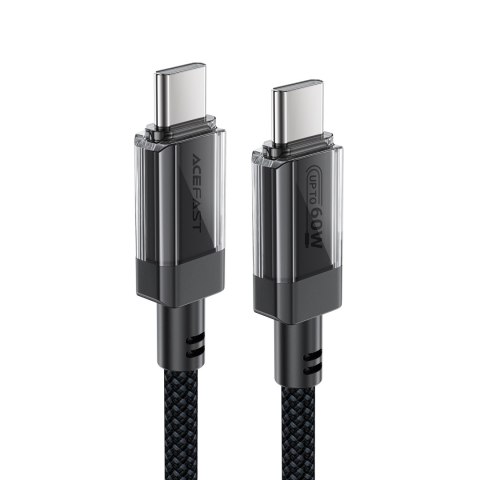 Kabel przewód USB-C z nylonowym oplotem PD 60W 480Mb/s - czarny ACEFAST