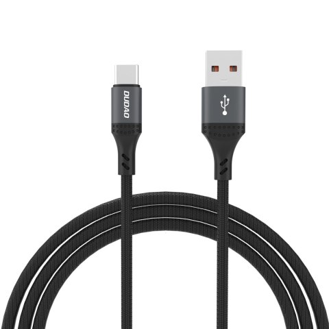 Kabel przewód z oplotem L3ST USB-A - USB-C 5A 1.2m - czarny DUDAO