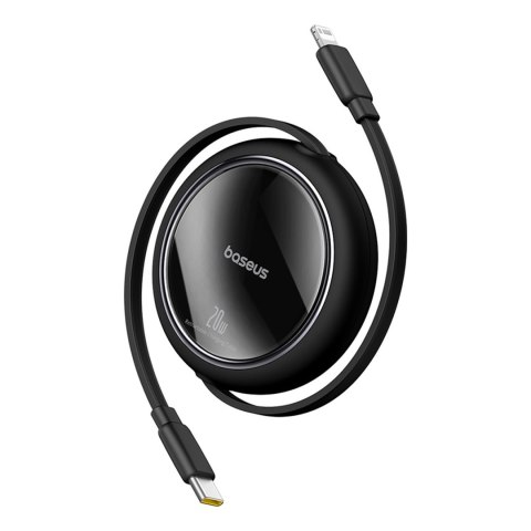 Kabel przewód zwijany Free2Pull USB-C - iPhone Lightning 20W 1m - czarny BASEUS