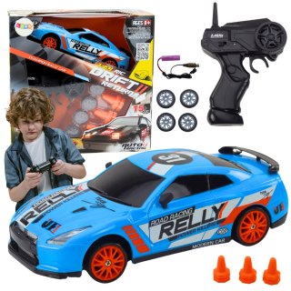 Autko Sportowe Zdalnie Sterowane R/C 1:24 Niebieski Wymienne Koła LEAN Toys