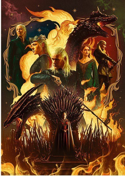 Puzzle 1000 elementów Ród Smoka Gra o tron Trefl