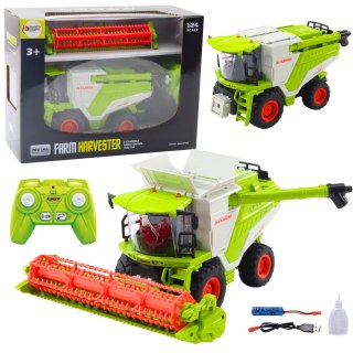 Kombajn Z Hederem Do Zboża 2w1 Zdalnie Sterowany RC Efekt Dymny 2.4G LEAN Toys