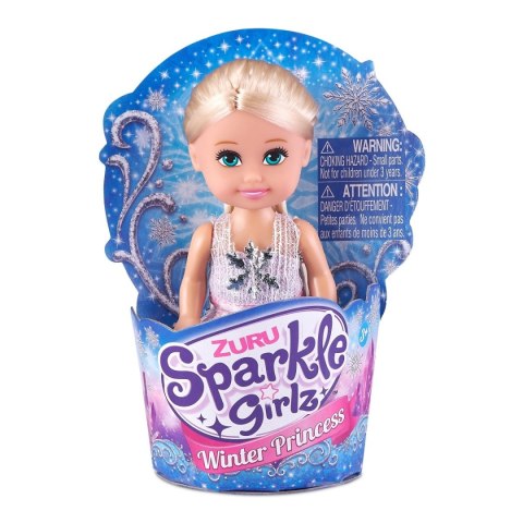 Lalka 4.7 cala Zimowa Księżniczka kraton 48 sztuk ZURU Sparkle Girlz