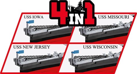 Klocki Historical Collection Iowa-Class Battleship (4w1) - Executive Edition Cobi Klocki