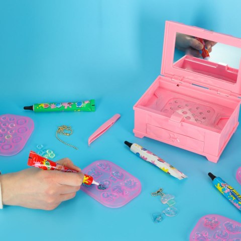 Kreatywny zestaw do robienia biżuterii koralików zawieszek magiczne pudełko UV Kik Sp. z o. o. Sp. k.