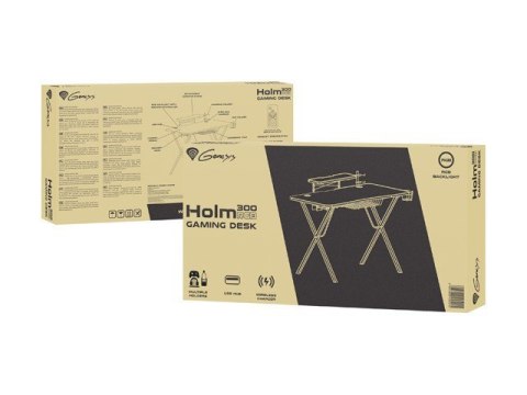 Biurko dla gracza gamingowe Genesis Holm 300 podświetlenie RGB Natec
