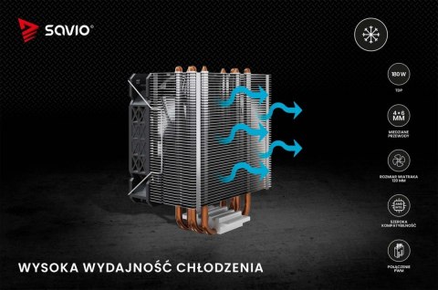 Chłodzenie procesora CPU Vortex X2 Savio
