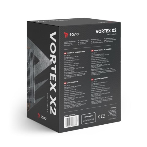 Chłodzenie procesora CPU Vortex X2 Savio