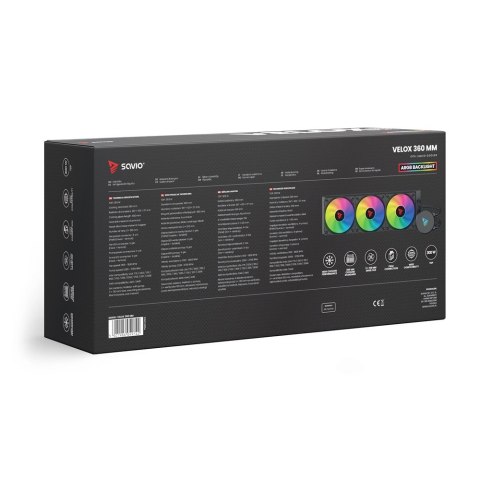 Chłodzenie wodne CPU ARGB VELOX 360mm Savio