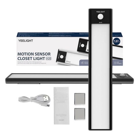 Lampka do szafy z czujnikiem ruchu Yeelight Closet Light 20cm (Czarna) 4000K Yeelight