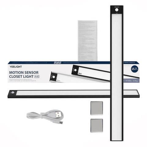 Lampka do szafy z czujnikiem ruchu Yeelight Closet Light 40cm (Czarna) 4000K Yeelight