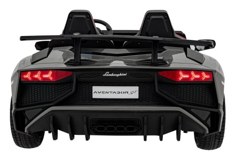 Auto Lamborghini Aventador SV na akumulator dla 2 dzieci Szary + Pilot 2,4 GHz + Pianka EVA + Audio LED