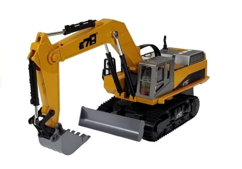 Pojazd Budowlany Koparka RC Zdalnie Sterowana 2.4G R/C Światła Żółty LEAN Toys Pojazd Budowlany Koparka RC Zdalnie Sterowana 2.4G R/C Światła Żółty LEAN Toys