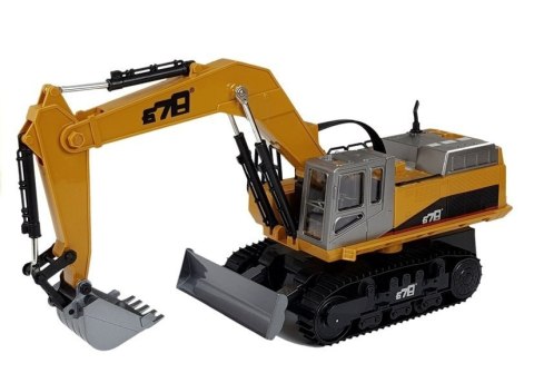 Pojazd Budowlany Koparka RC Zdalnie Sterowana 2.4G R/C Światła Żółty LEAN Toys Pojazd Budowlany Koparka RC Zdalnie Sterowana 2.4G R/C Światła Żółty LEAN Toys