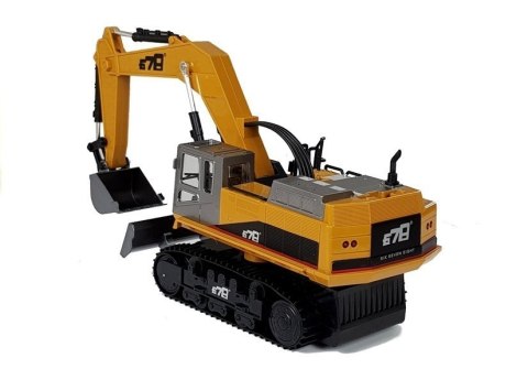 Pojazd Budowlany Koparka RC Zdalnie Sterowana 2.4G R/C Światła Żółty LEAN Toys Pojazd Budowlany Koparka RC Zdalnie Sterowana 2.4G R/C Światła Żółty LEAN Toys