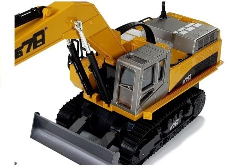 Pojazd Budowlany Koparka RC Zdalnie Sterowana 2.4G R/C Światła Żółty LEAN Toys Pojazd Budowlany Koparka RC Zdalnie Sterowana 2.4G R/C Światła Żółty LEAN Toys