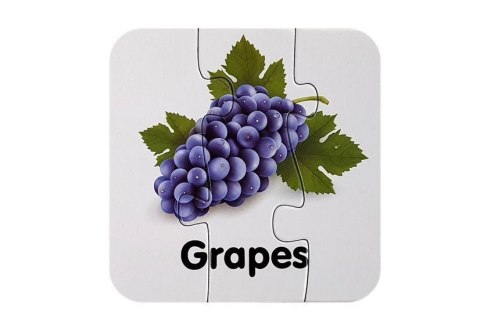 Puzzle Edukacyjne Układanka Owoce 10 Połączeń Nauka Angielskiego LEAN Toys