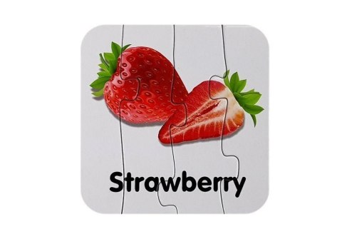 Puzzle Edukacyjne Układanka Owoce 10 Połączeń Nauka Angielskiego LEAN Toys