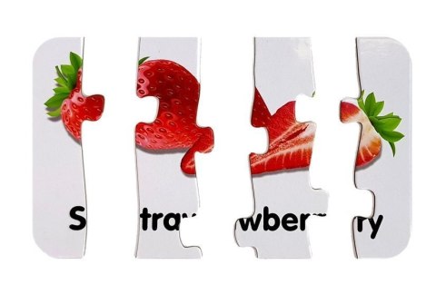 Puzzle Edukacyjne Układanka Owoce 10 Połączeń Nauka Angielskiego LEAN Toys