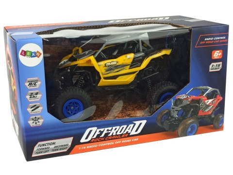 Terenowe Auto Off- Road Zdalnie Sterowane 2,4 GHz 1:16 Żółte LEAN Toys