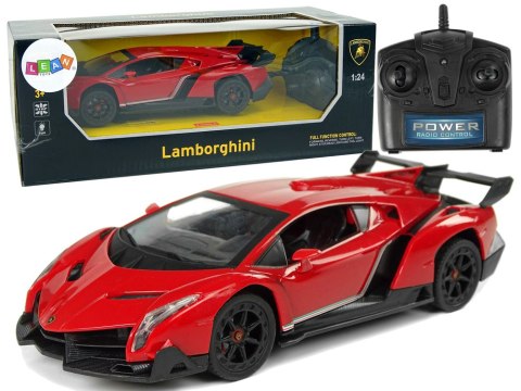 Auto Sportowe R/C 1:24 Lamborghini Veneno Czerwone 2.4 G Światła LEAN Toys Auto Sportowe R/C 1:24 Lamborghini Veneno Czerwone 2.4 G Światła LEAN Toys