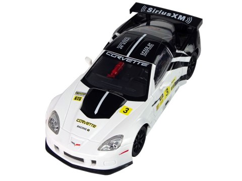 Auto Sportowe Wyścigowe R/C 1:18 Corvette C6.R Biały 2.4 G Światła LEAN Toys Auto Sportowe Wyścigowe R/C 1:18 Corvette C6.R Biały 2.4 G Światła LEAN Toys