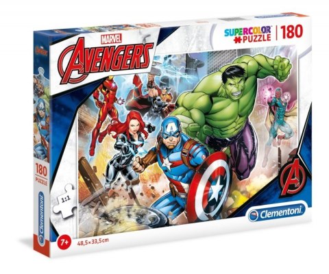 Puzzle 180 elementów Super Kolor - Avengers Clementoni