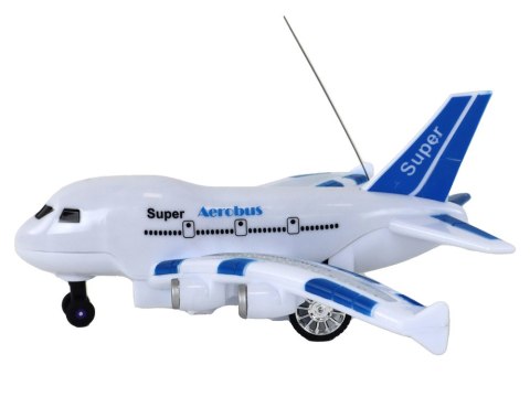 Samolot RC Zdalnie Sterowany Biały Aerobus Pilot Światła Dźwięki LEAN Toys Samolot RC Zdalnie Sterowany Biały Aerobus Pilot Światła Dźwięki LEAN Toys