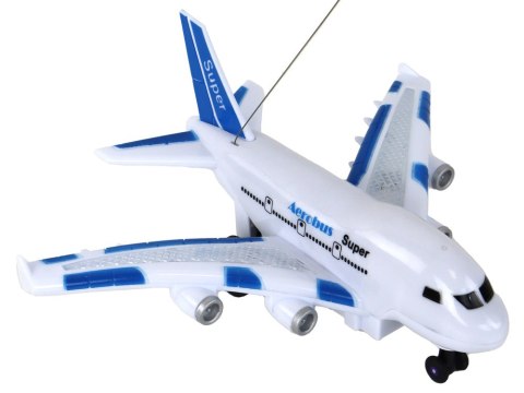 Samolot RC Zdalnie Sterowany Biały Aerobus Pilot Światła Dźwięki LEAN Toys Samolot RC Zdalnie Sterowany Biały Aerobus Pilot Światła Dźwięki LEAN Toys