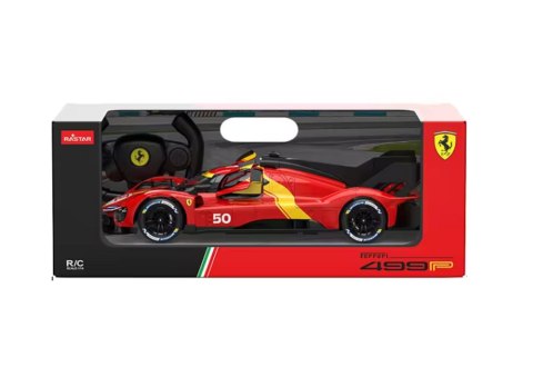Auto R/C 1:24 Zdalnie Sterowane Sportowe Ferrari 499P Czerwone Rastar
