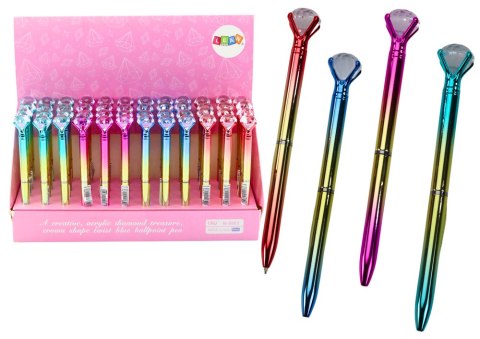 Długopis Z Diamentem W Połysku Złoto Kolorowy Niebieski Wkład 0.7mm Mix LEAN TOYS Długopis Z Diamentem W Połysku Złoto Kolorowy Niebieski Wkład 0.7mm Mix LEAN TOYS
