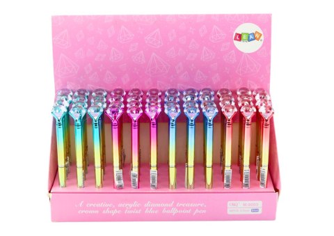 Długopis Z Diamentem W Połysku Złoto Kolorowy Niebieski Wkład 0.7mm Mix LEAN TOYS Długopis Z Diamentem W Połysku Złoto Kolorowy Niebieski Wkład 0.7mm Mix LEAN TOYS
