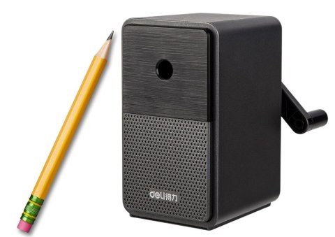 Strugaczka Na Korbkę Z Pojemnikiem Regulacja Ostrza Czarna LEAN