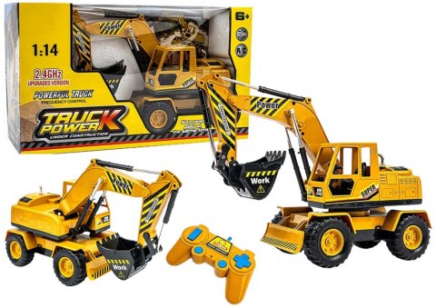 Zdalnie Sterowana Koparka Spychacz Na Pilot R/C 2W1 Dla Dzieci LEAN Toys