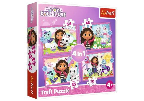 Puzzle - 4w1 - Przygody Gabi / Universal Gabby"s Dollhouse 34620 Trefl Puzzle