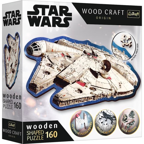 Puzzle drewniane Star Wars 160 el. Sokół Millennium Trefl 20189 Trefl Puzzle
