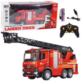 Wóz Strażacki Zdalnie Sterowany Wysuwana Drabina Rozpylanie Wody 2.4G 11CH LEAN Toys